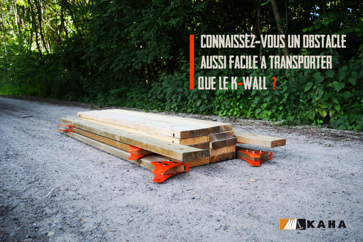 K-WALL désassemblé, faible encombrement, transport et stockage optimisé